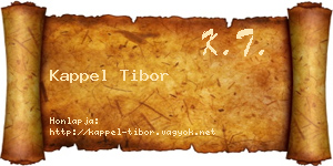 Kappel Tibor névjegykártya